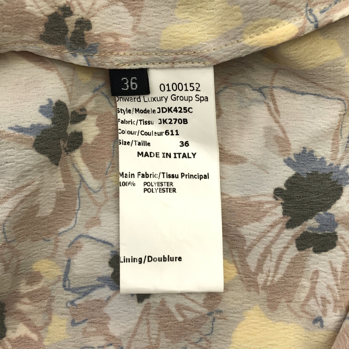 JIL SANDER NAVY / ジルサンダーネイビー フラワープリント ドッキング ワンピース