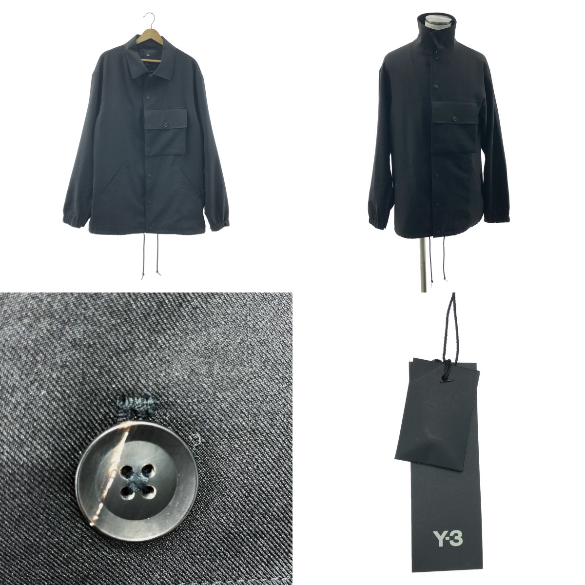 Y-3 / ワイスリー SP UNI COACH JK / ロゴ ポケット スポーツ コーチ ジャケット / メッシュ総裏地