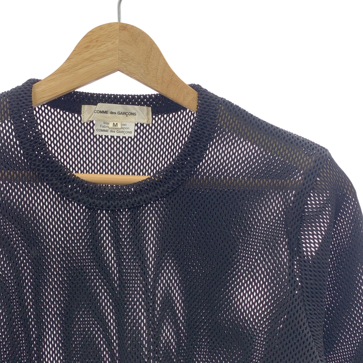 COMME des GARCONS / コムデギャルソン ポリエステル メッシュ クルーネック カットソー