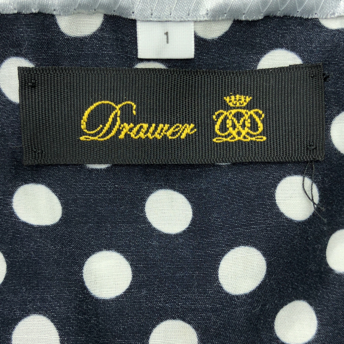 Drawer / ドゥロワー ×T-mat Masaki-Paris ドット シルクコットン フリル ブラウス