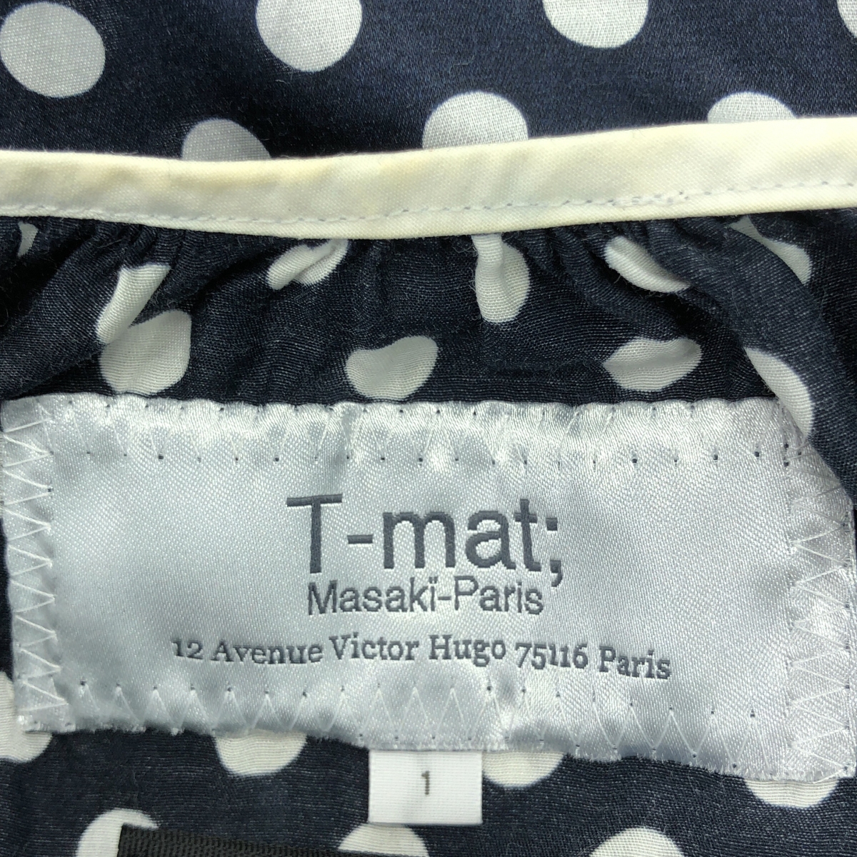 Drawer / ドゥロワー ×T-mat Masaki-Paris ドット シルクコットン フリル ブラウス