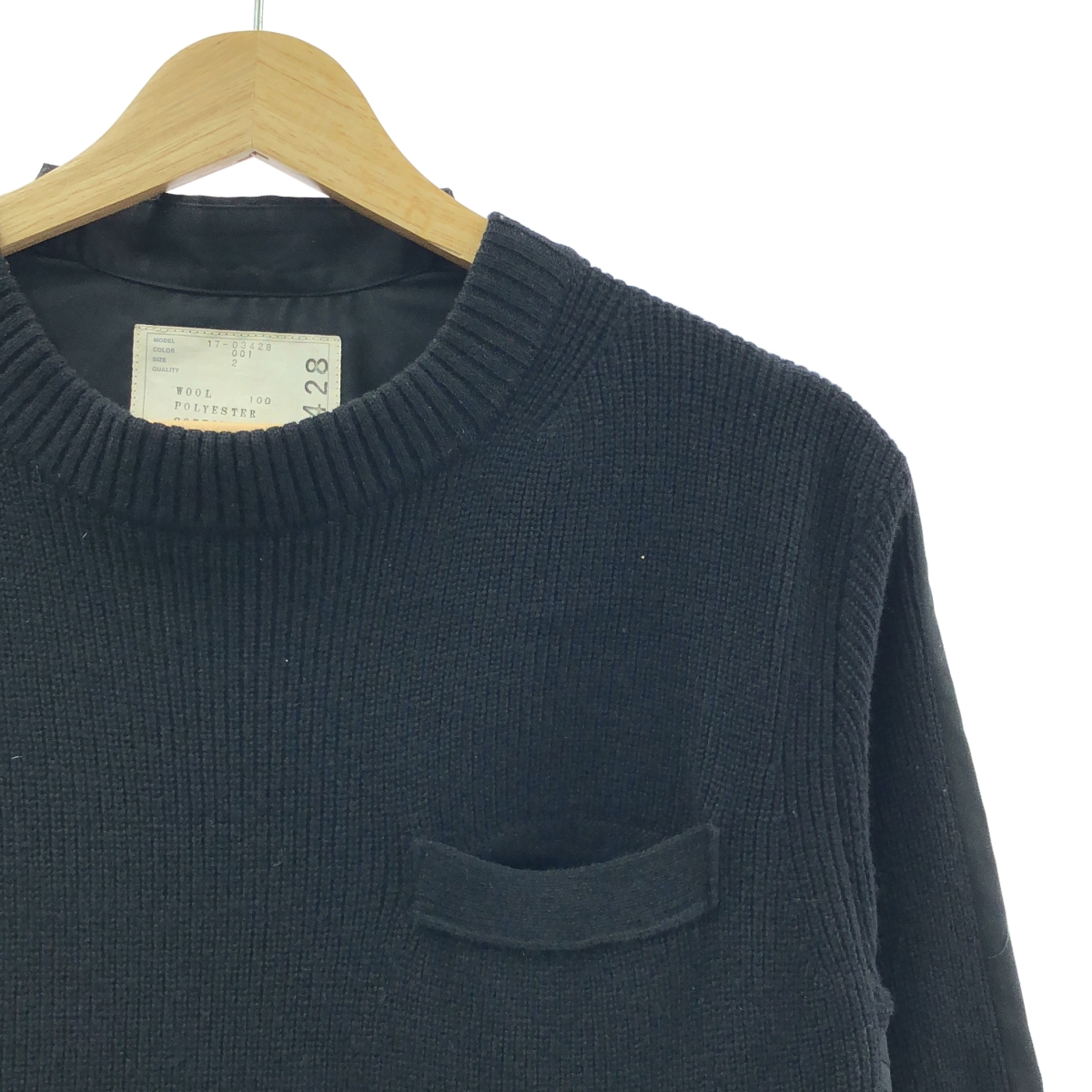 sacai / サカイ ニット ドッキング プリーツ シャツ ワンピース