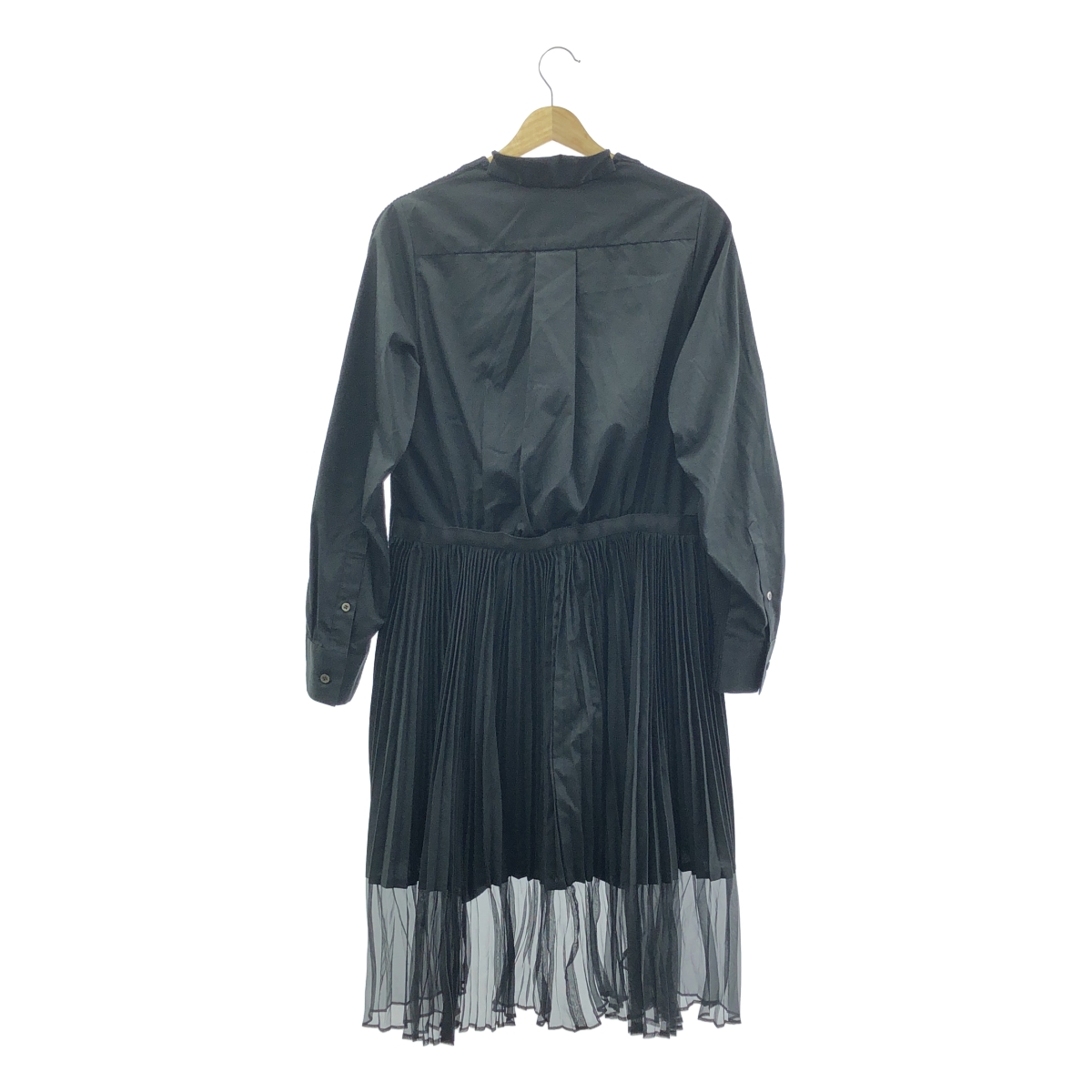 sacai / サカイ ニット ドッキング プリーツ シャツ ワンピース