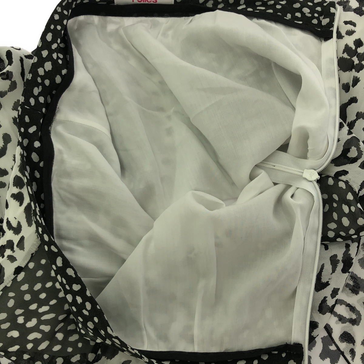 その他 総柄 サイドジップ シアー スカート / 裏地付き