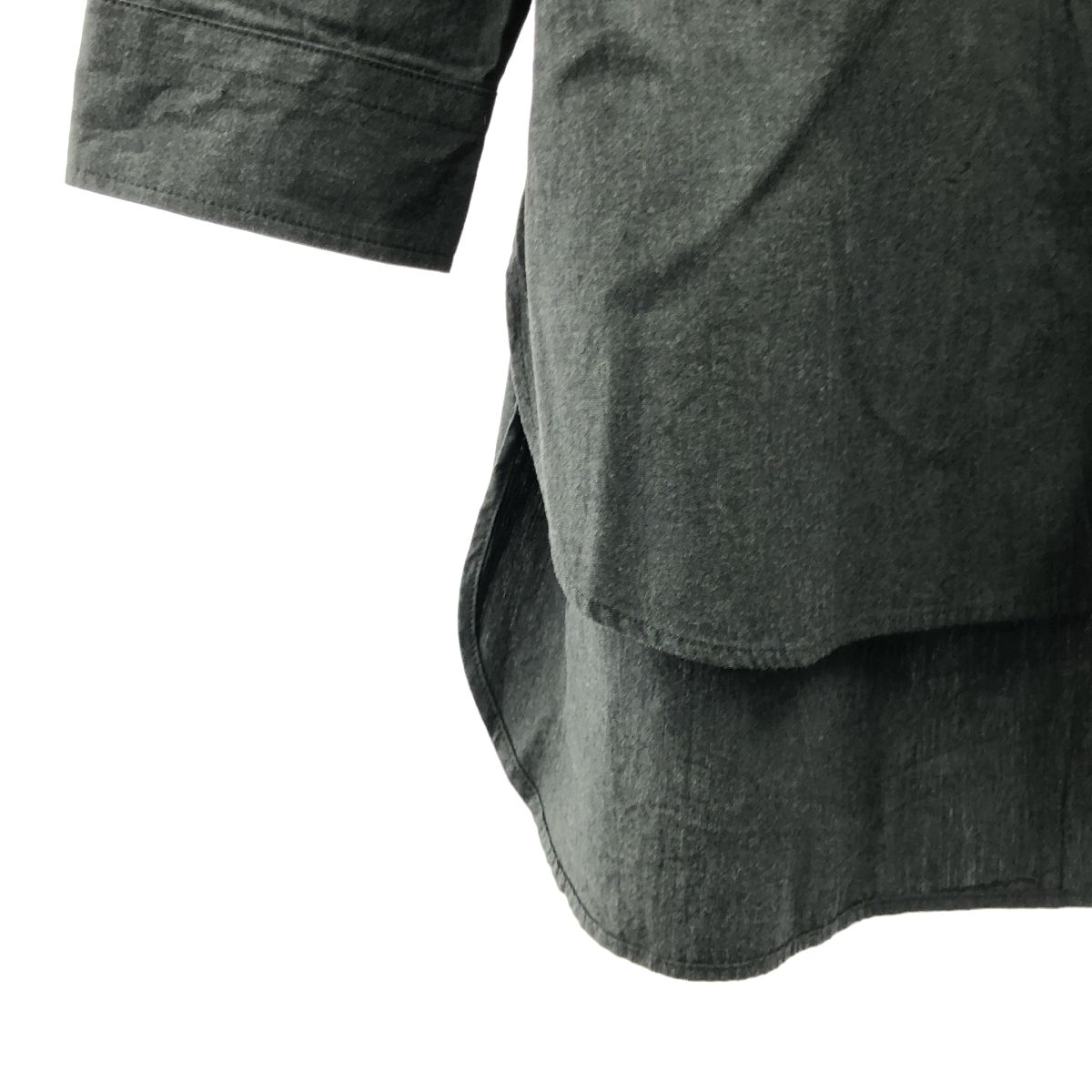 POLYPLOID / ポリプロイド LONG SHIRT コットン バンドカラー シャツ