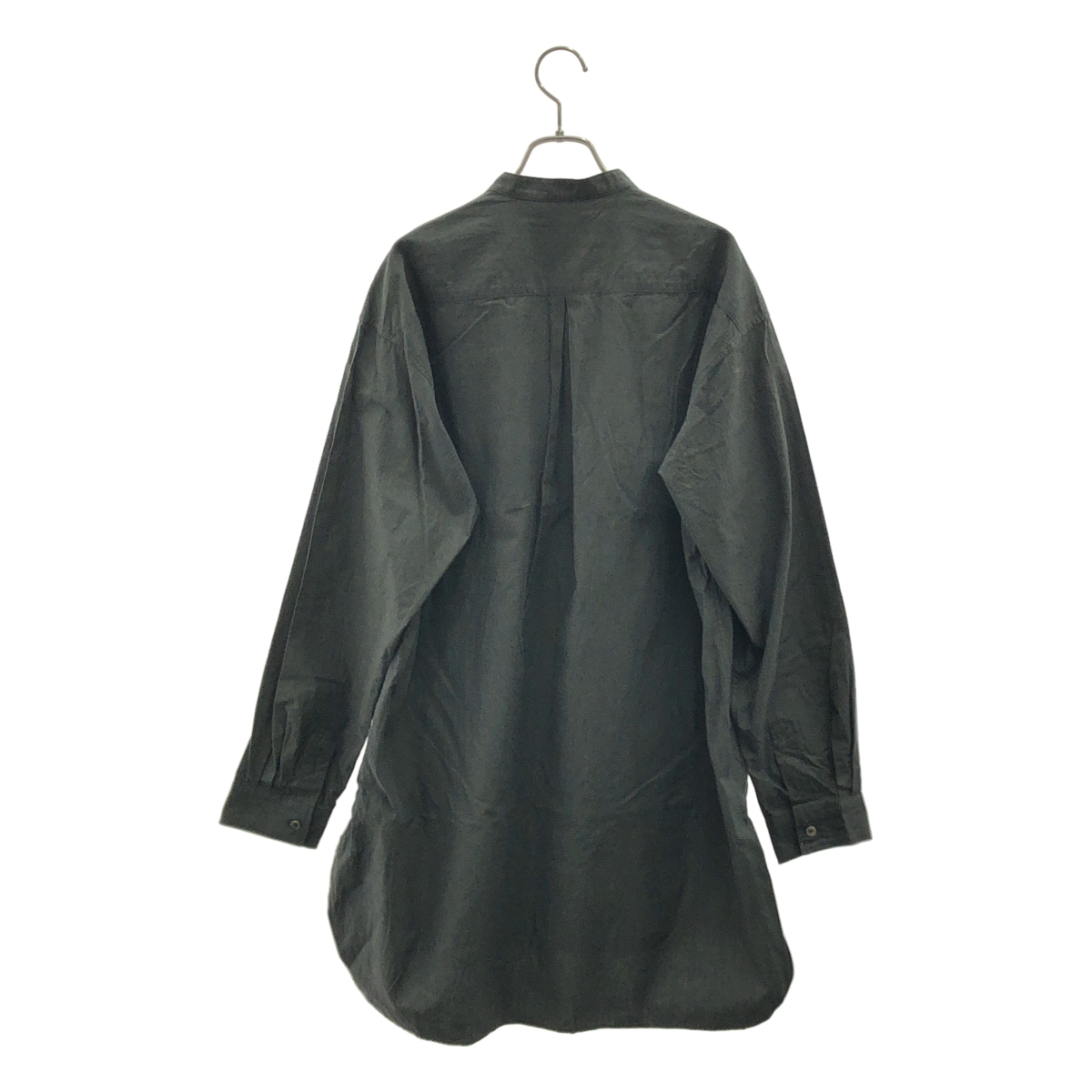 POLYPLOID / ポリプロイド LONG SHIRT コットン バンドカラー シャツ