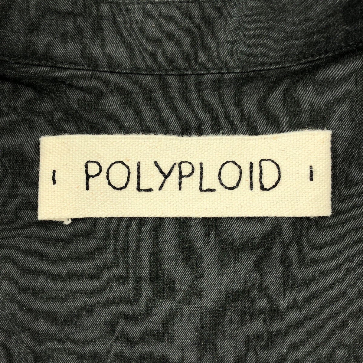 POLYPLOID / ポリプロイド LONG SHIRT コットン バンドカラー シャツ