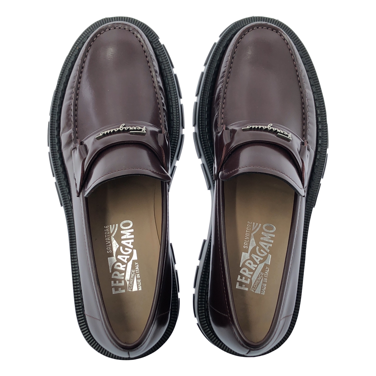 Salvatore Ferragamo / サルヴァトーレフェラガモ ロゴ レザー コインローファー