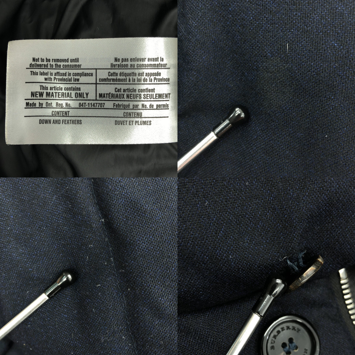 BURBERRY LONDON / バーバリーロンドン フード付 ダウン ジャケット