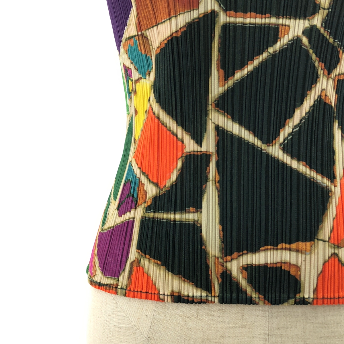 PLEATS PLEASE ISSEY MIYAKE / プリーツプリーズイッセイミヤケ 総柄 ノースリーブ トップス