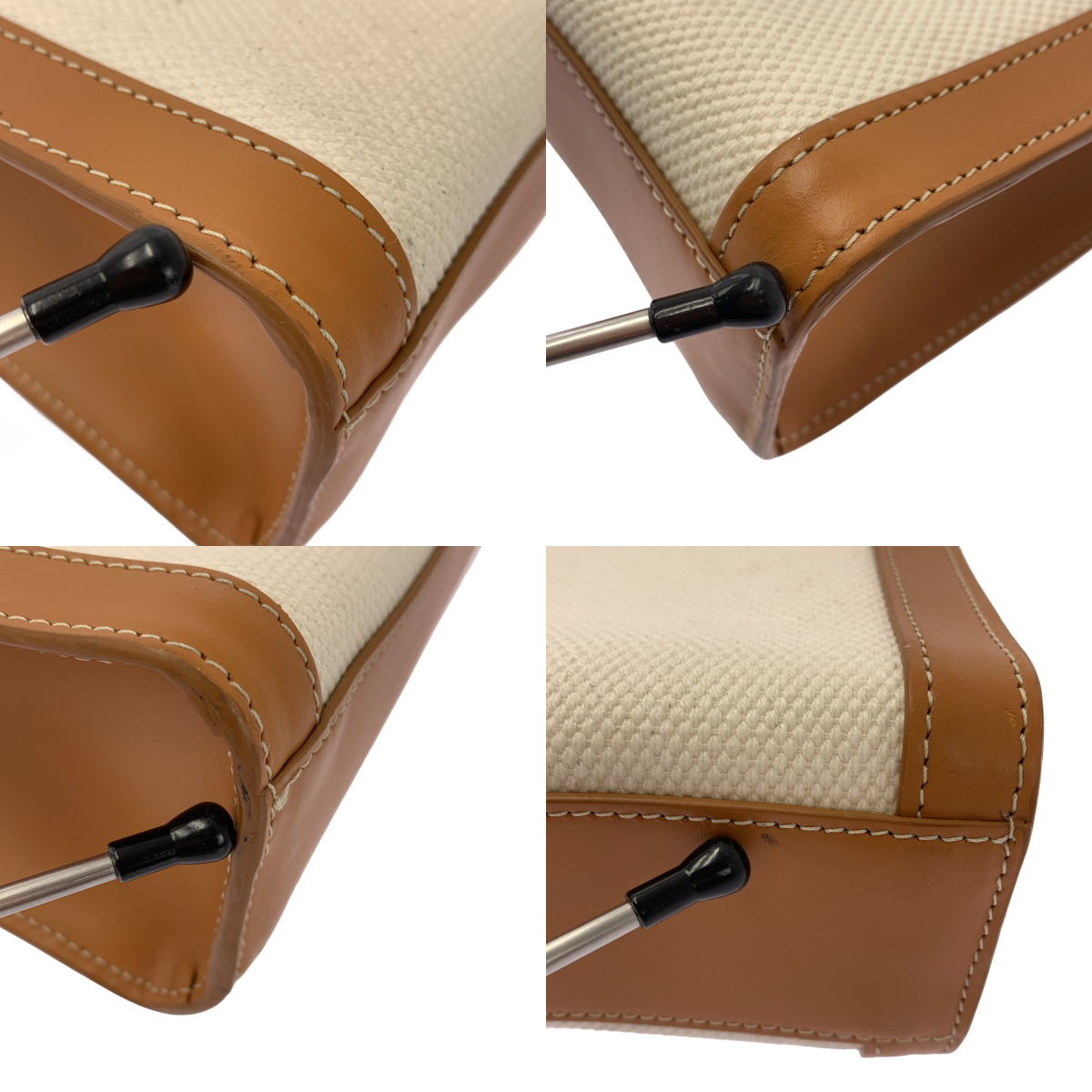 CELINE / セリーヌ スモール バーティカル カバ レザー キャンバス ショルダーバッグ/ 192082BNZ