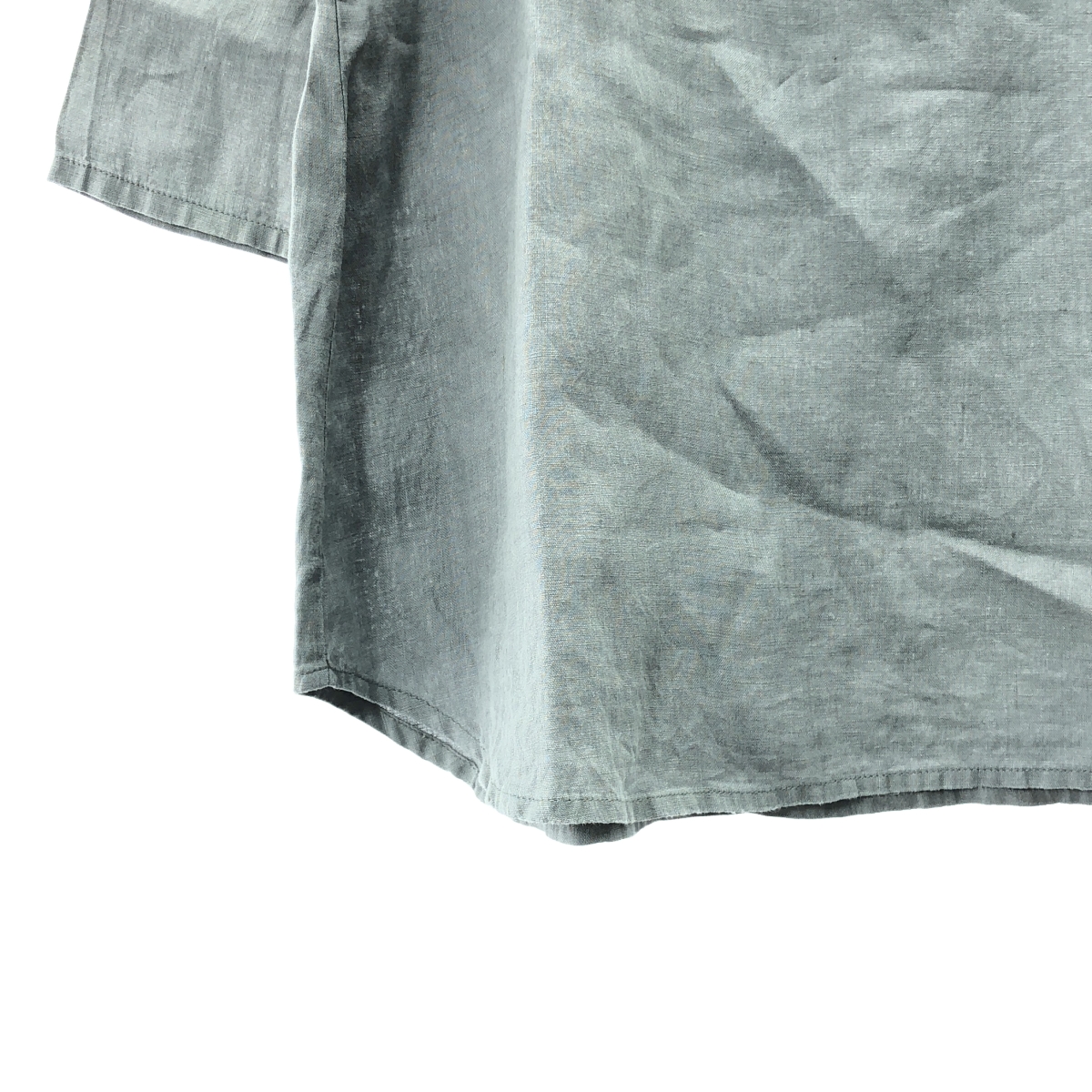 fog linen work / フォグリネンワーク リネン バンドカラー シャツ