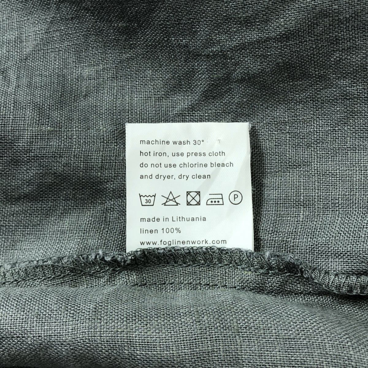 fog linen work / フォグリネンワーク リネン バンドカラー シャツ