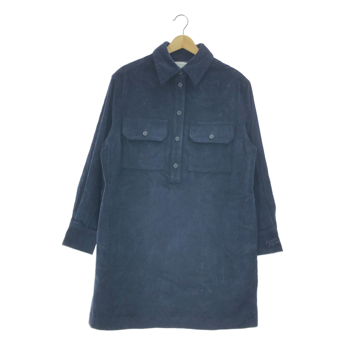 【未使用タグ付】 メゾンキツネ マッキントッシュ シャツワンピース M ネイビー ow01614wc5043-p470_1.jpg