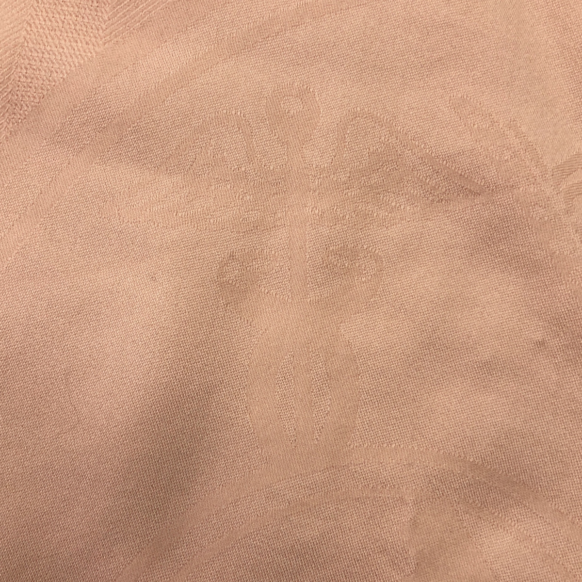 HERMES / エルメス ニュー・リブリス / カシミヤ シルク ロゴ ジャガード 大判 フリンジ ストール マフラー