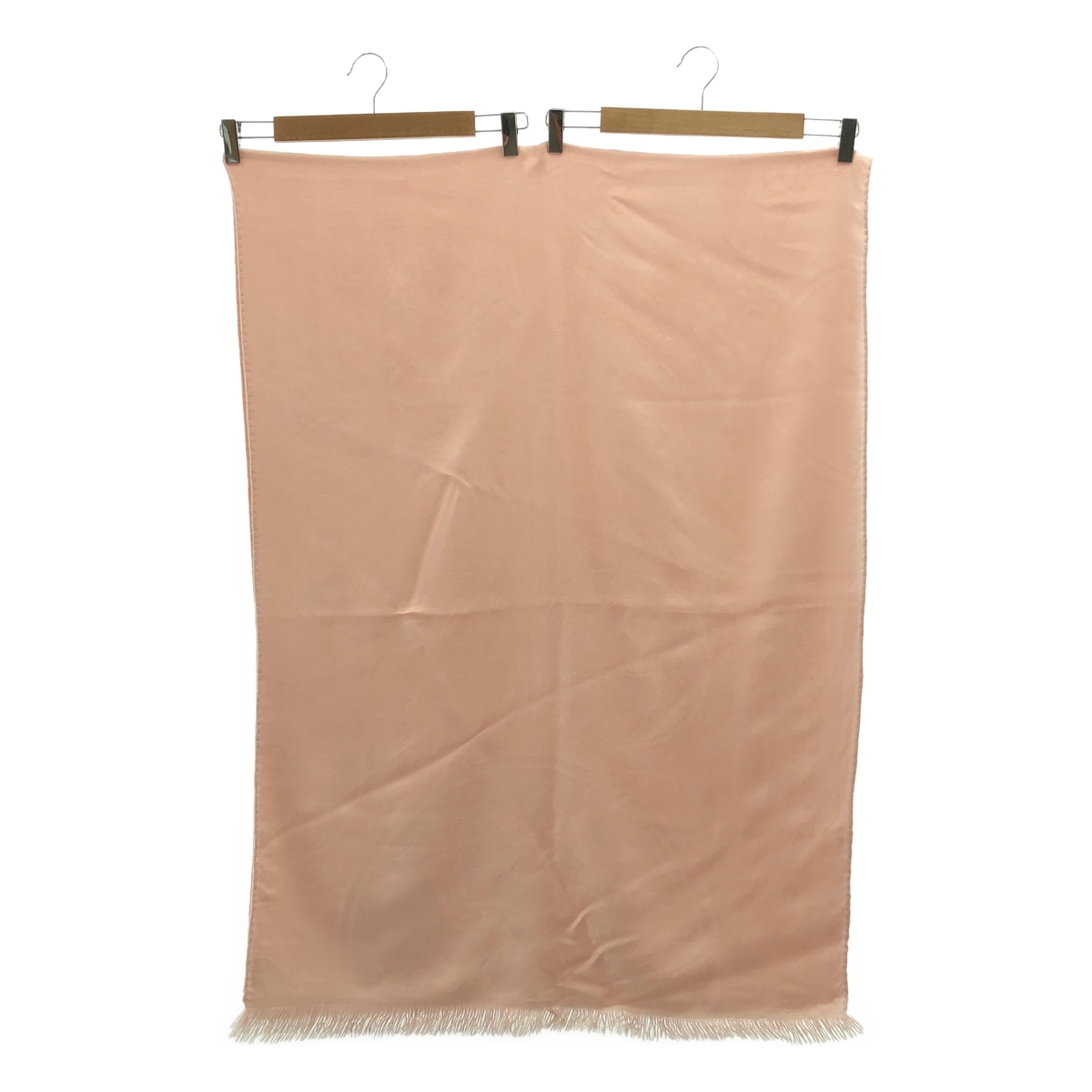 HERMES / エルメス ニュー・リブリス / カシミヤ シルク ロゴ ジャガード 大判 フリンジ ストール マフラー