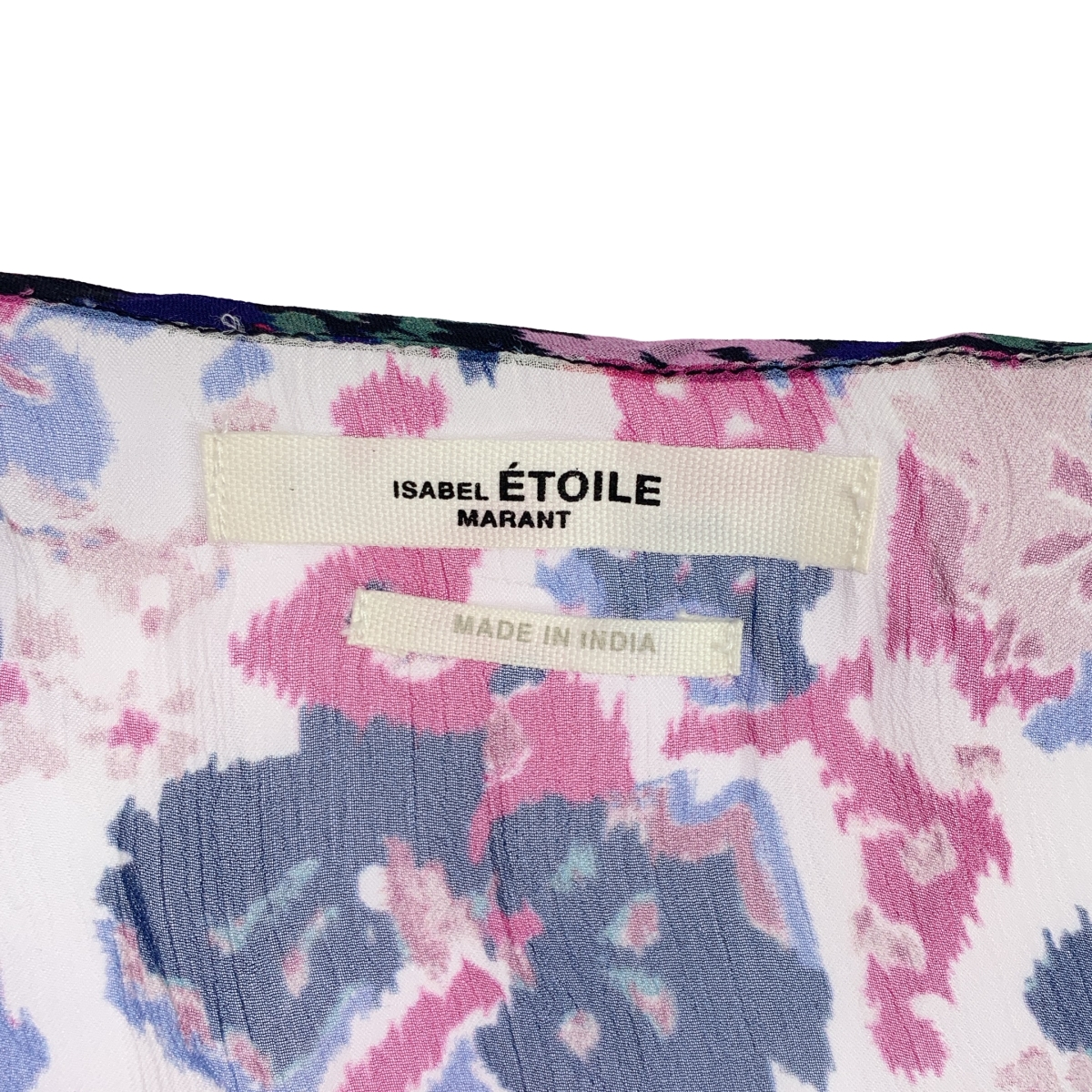 ISABEL MARANT ETOILE / イザベルマランエトワール 総柄 シアー ドローストリング ボリューム ドレス ワンピース / 裏地付き