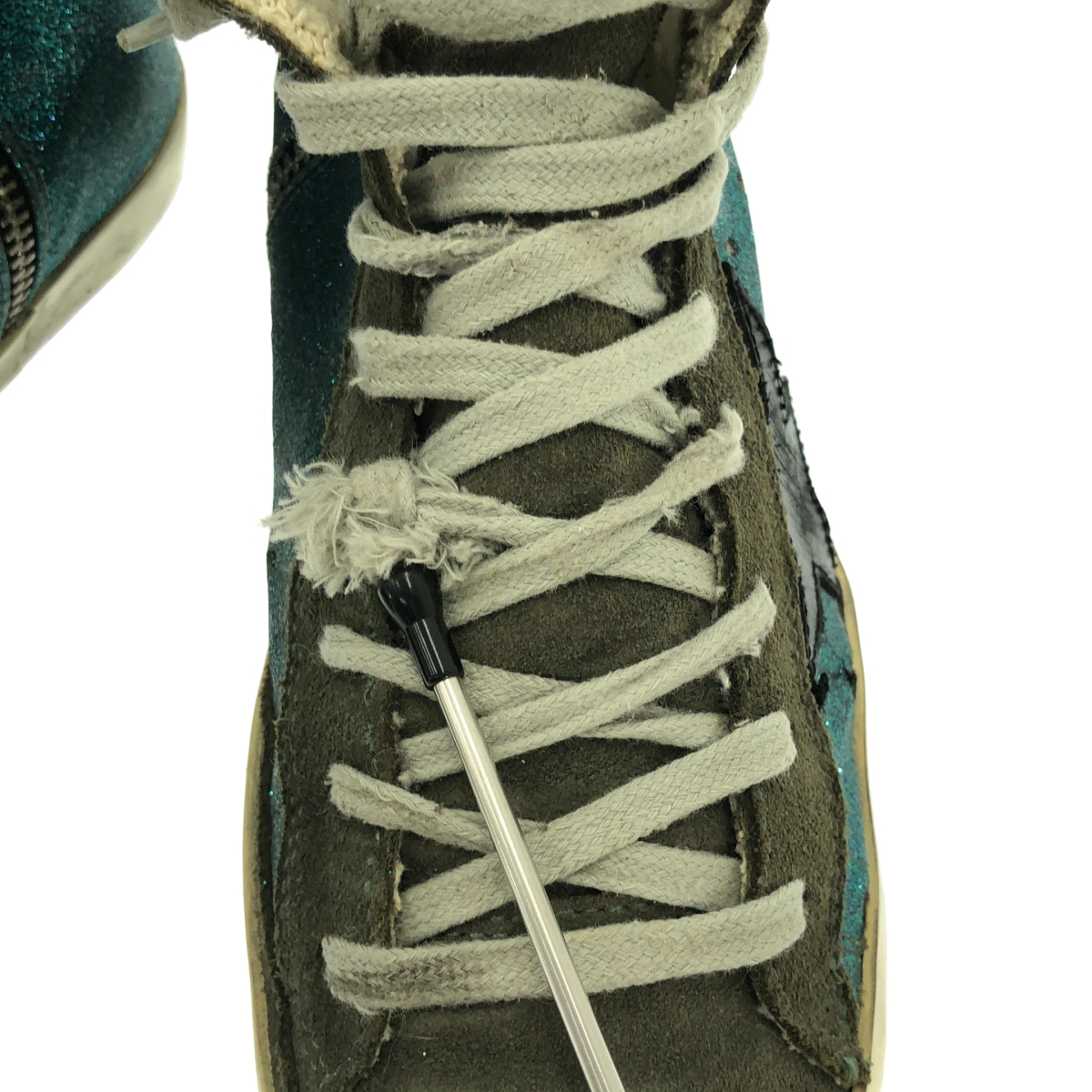 GOLDEN GOOSE / ゴールデングース FRANCY ヴィンテージ加工 サイドジップ ハイカットスニーカー