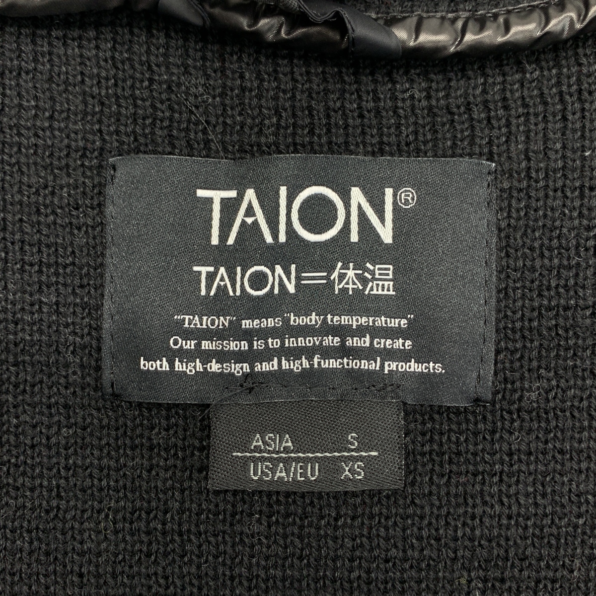 TAION / タイオン ハイネック ニットダウン ジャケット