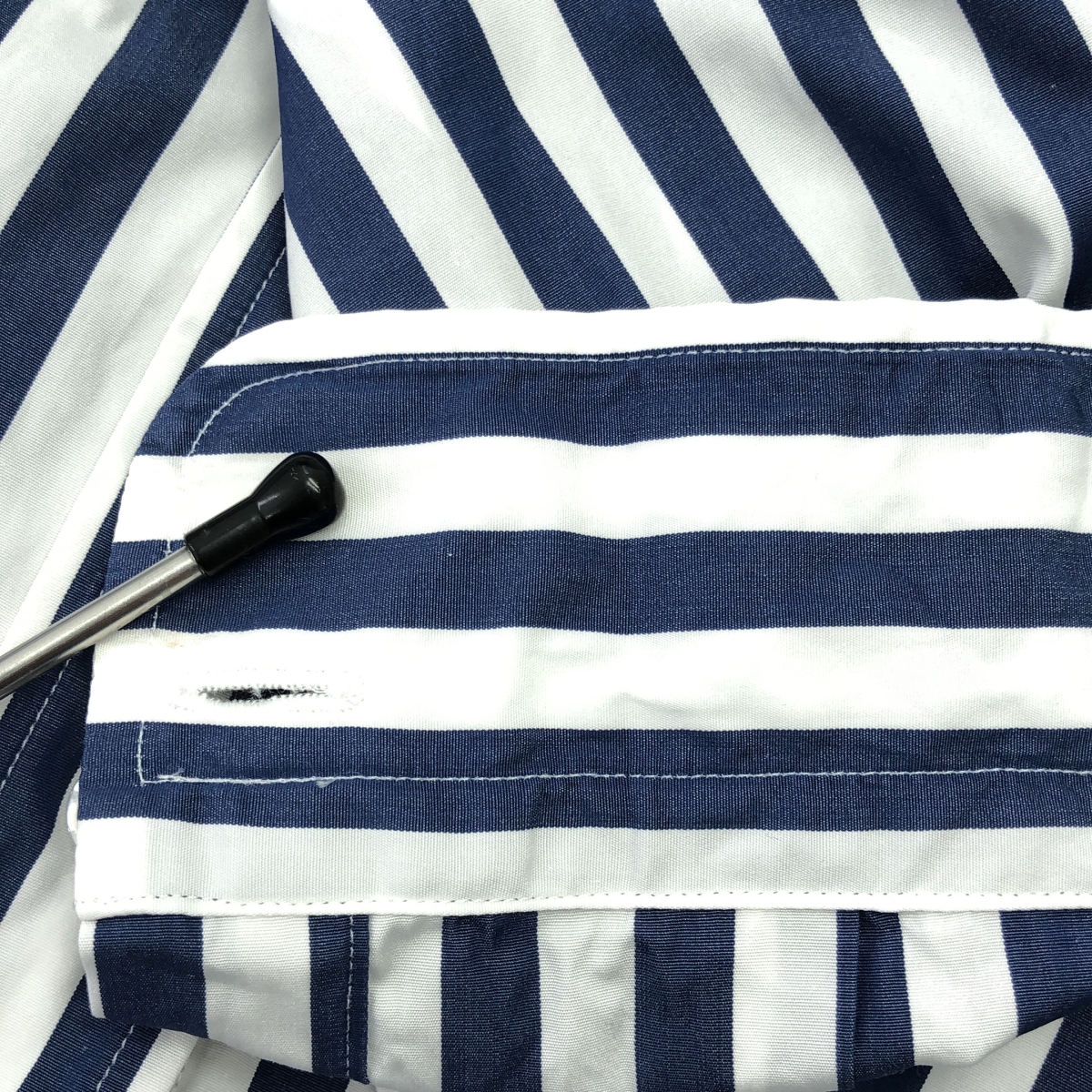 YLEVE / イレーヴ ストライプ バンドカラー シャツワンピース