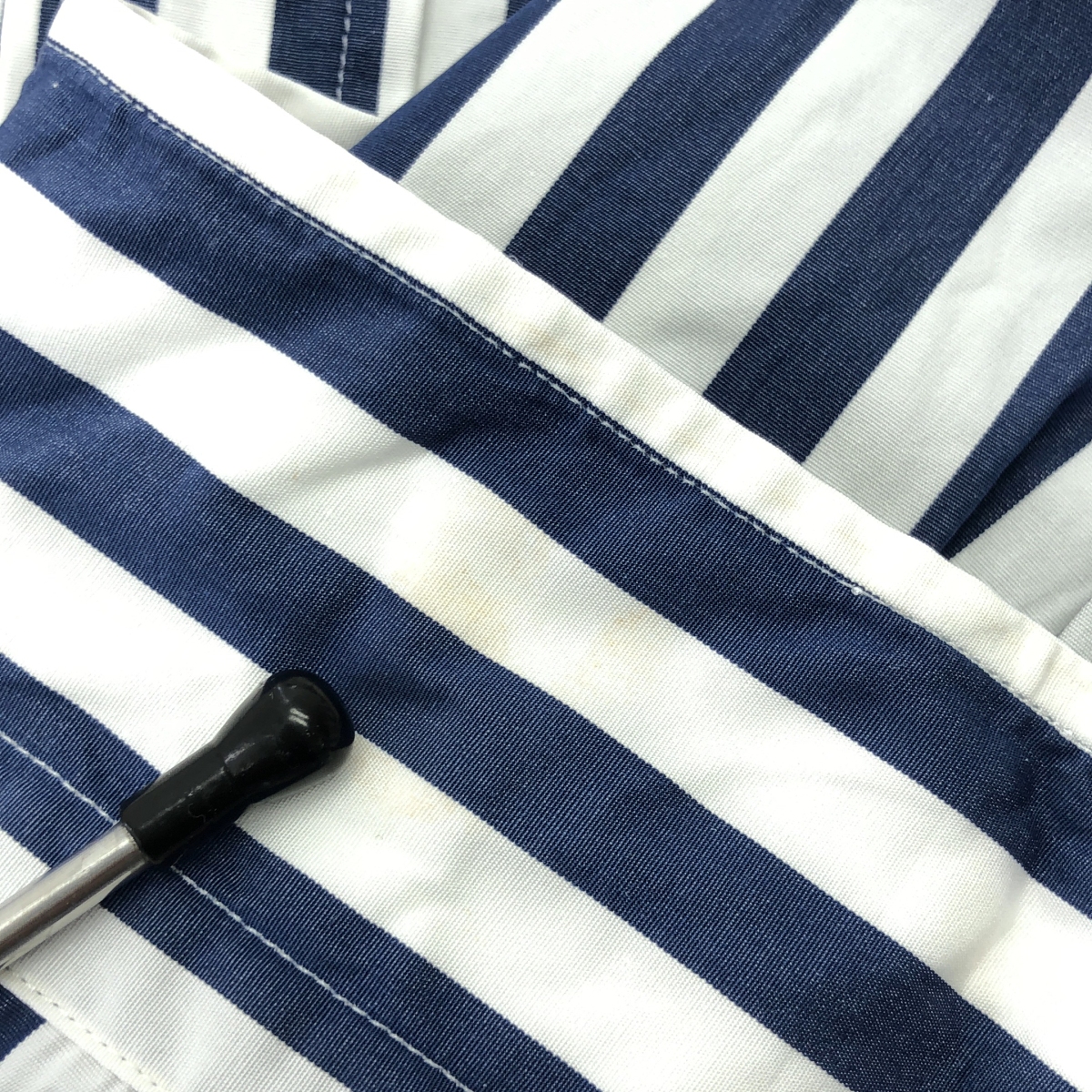 YLEVE / イレーヴ ストライプ バンドカラー シャツワンピース