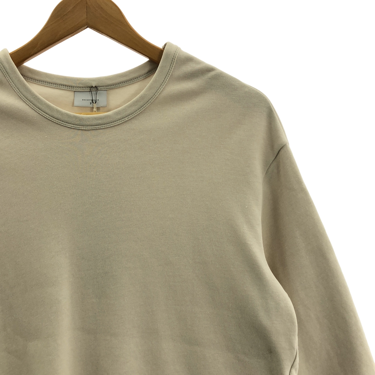 NO CONTROL AIR / ノーコントロールエア 強撚コットン 接結リバーニット 5分袖 クルーネックプルオーバー