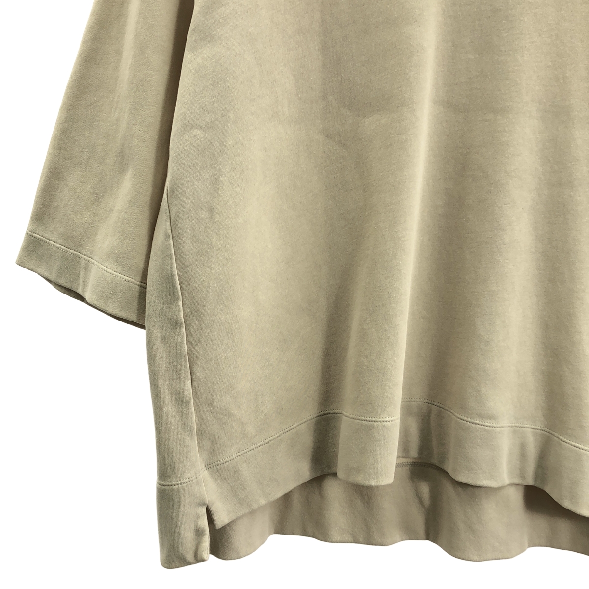 NO CONTROL AIR / ノーコントロールエア 強撚コットン 接結リバーニット 5分袖 クルーネックプルオーバー