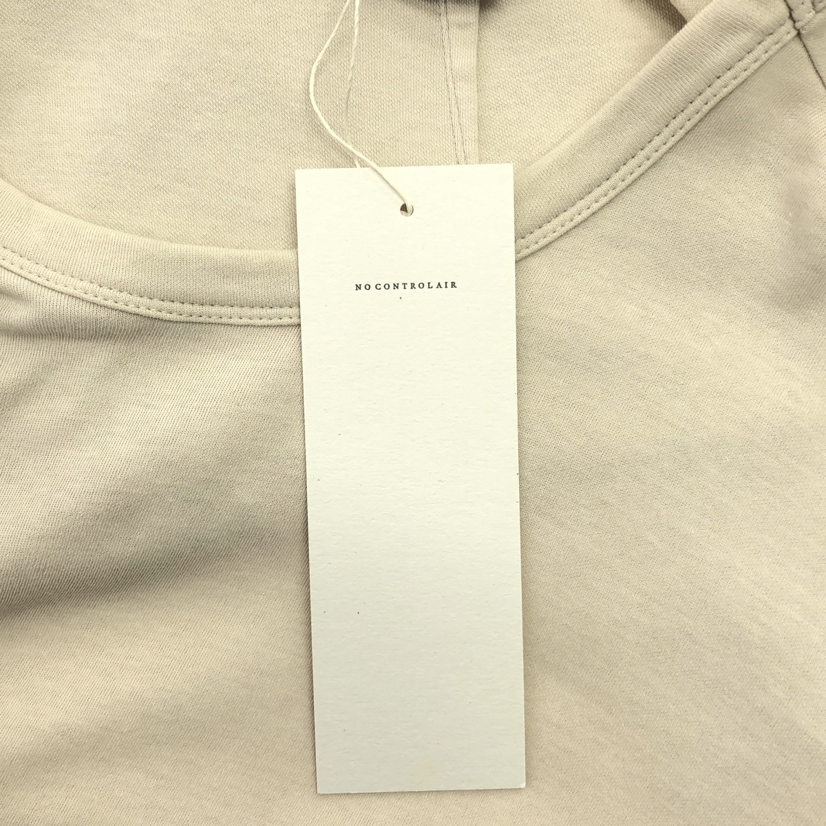 NO CONTROL AIR / ノーコントロールエア 強撚コットン 接結リバーニット 5分袖 クルーネックプルオーバー