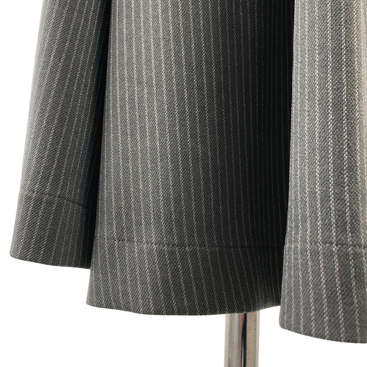 madder madder / マダマダ ストライプ レースカラー バックジップ ボリューム ワンピース