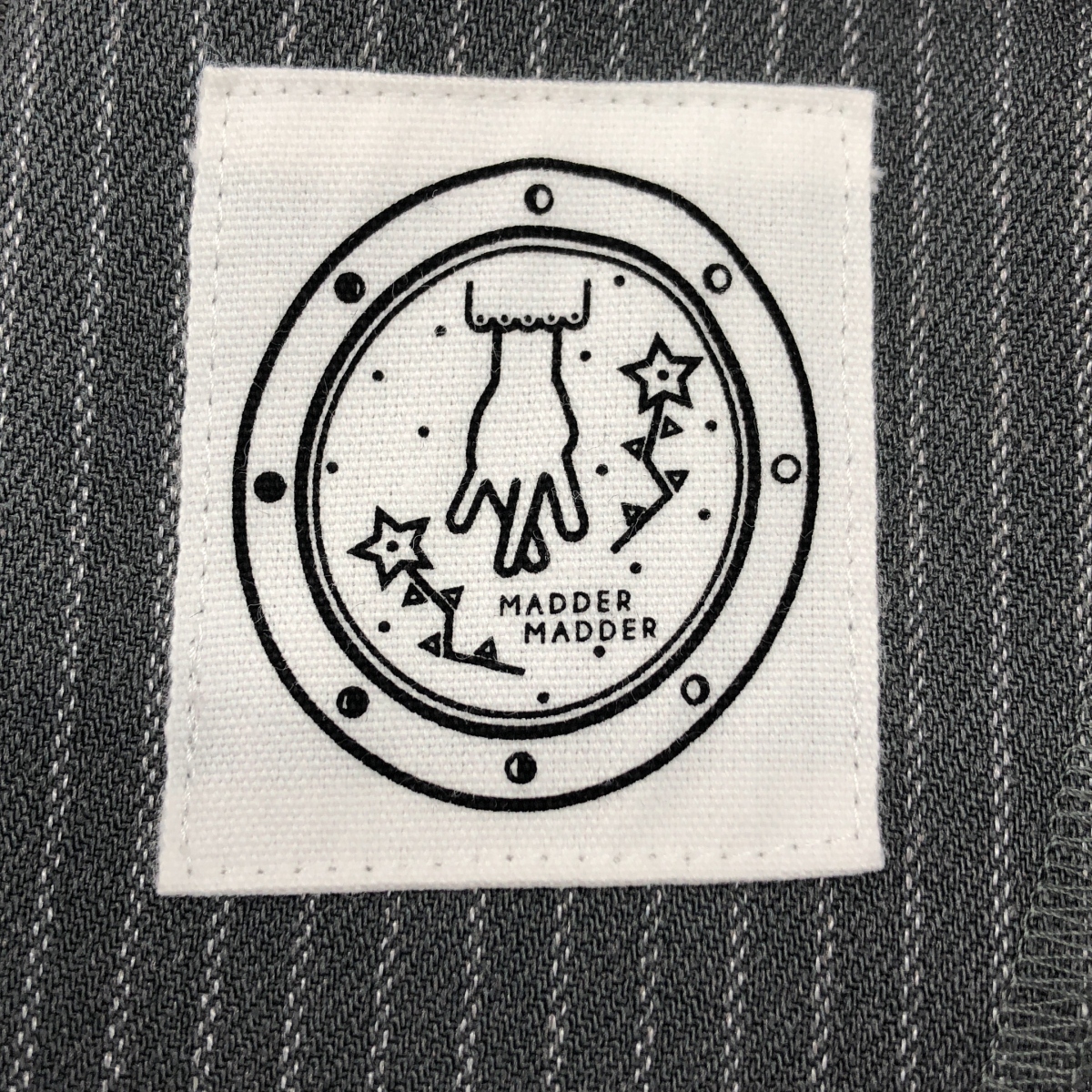 madder madder / マダマダ ストライプ レースカラー バックジップ ボリューム ワンピース