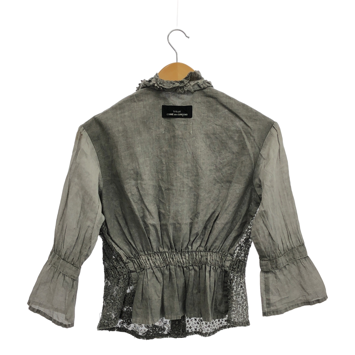 robe de chambre COMME des GARCONS / ローブドシャンブルコムデギャルソン レース ギャザー ボタンデティール シャツ