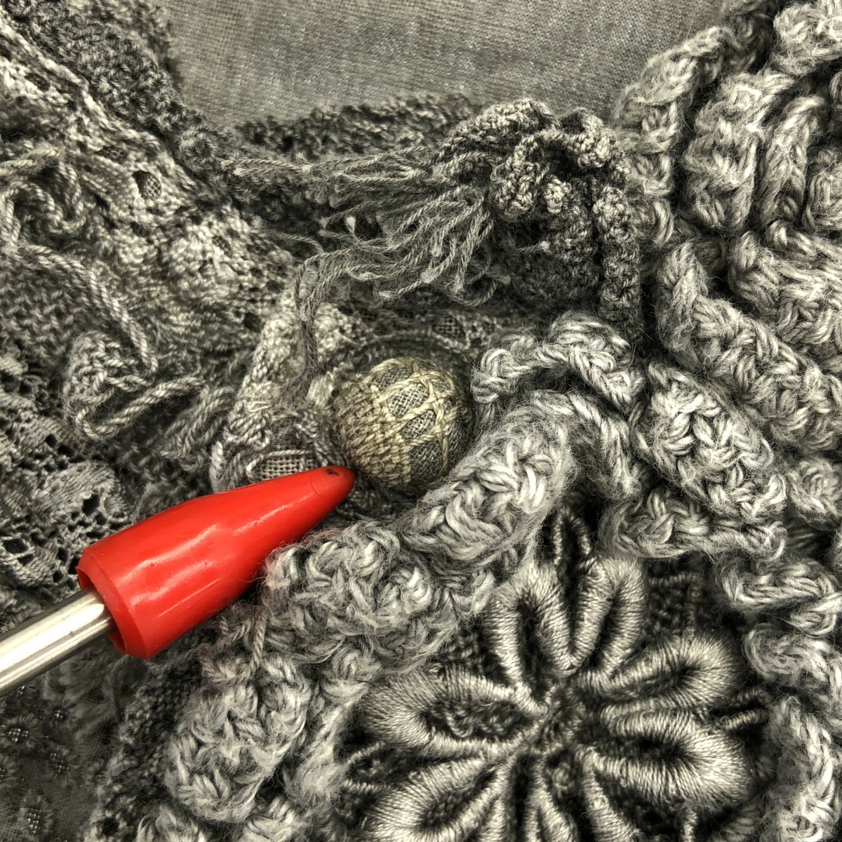 robe de chambre COMME des GARCONS / ローブドシャンブルコムデギャルソン レース ギャザー ボタンデティール シャツ