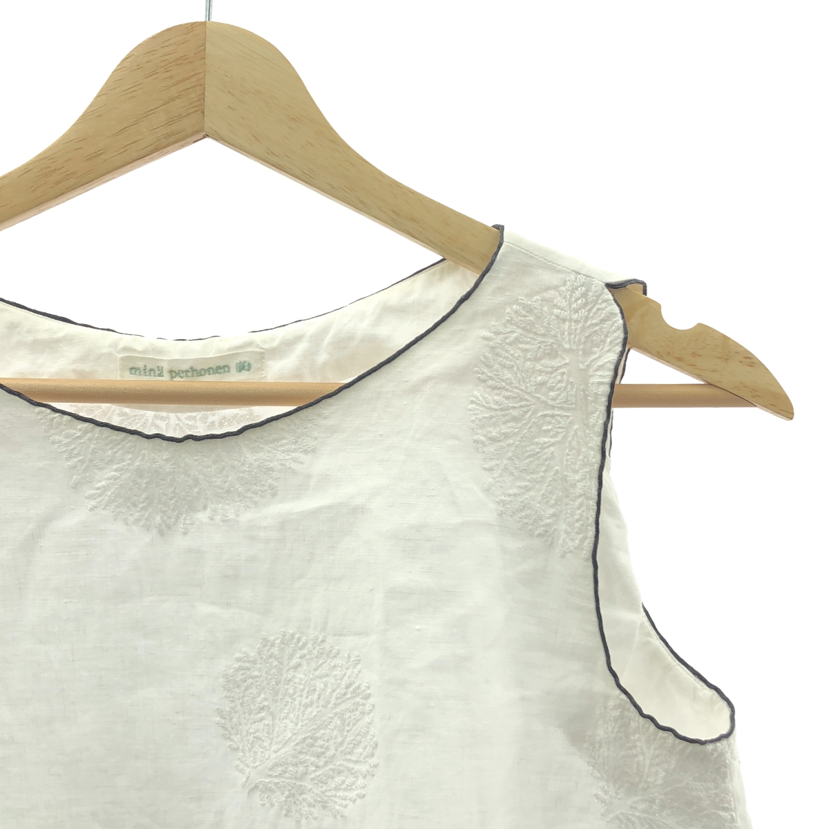 mina perhonen / ミナペルホネン forest dot / エンブロイダリー スリット ブラウス