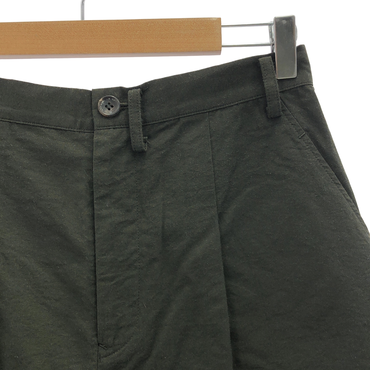 YOHJI YAMAMOTO +NOIR / ヨウジヤマモトプリュスノアール ナイロン コットン シルク タック ワイドパンツ