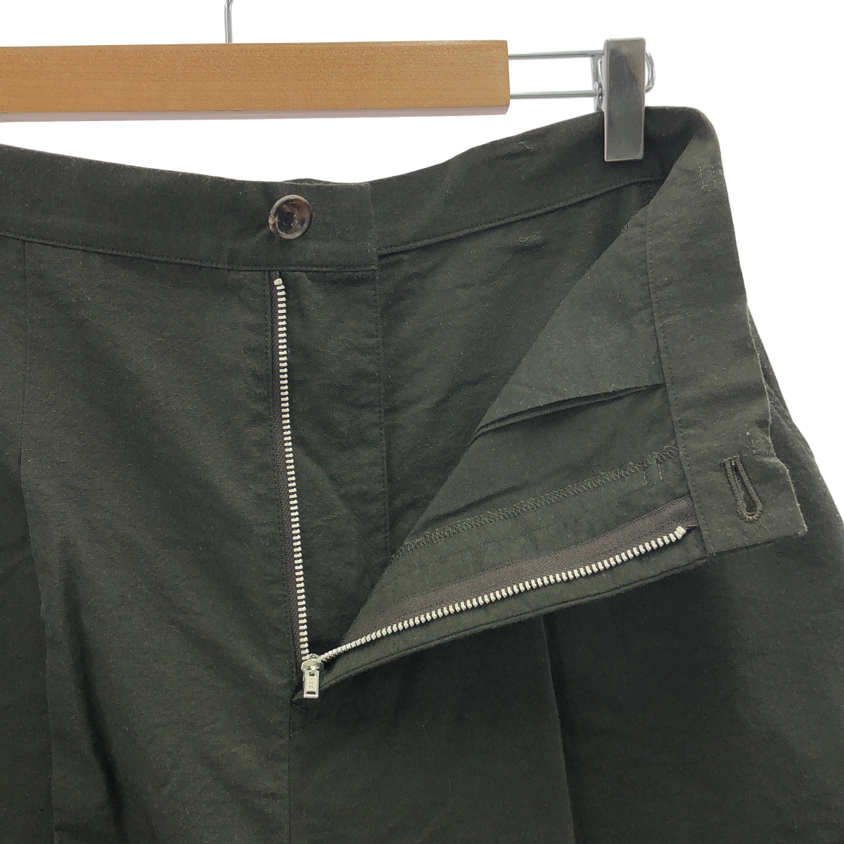 YOHJI YAMAMOTO +NOIR / ヨウジヤマモトプリュスノアール ナイロン コットン シルク タック ワイドパンツ