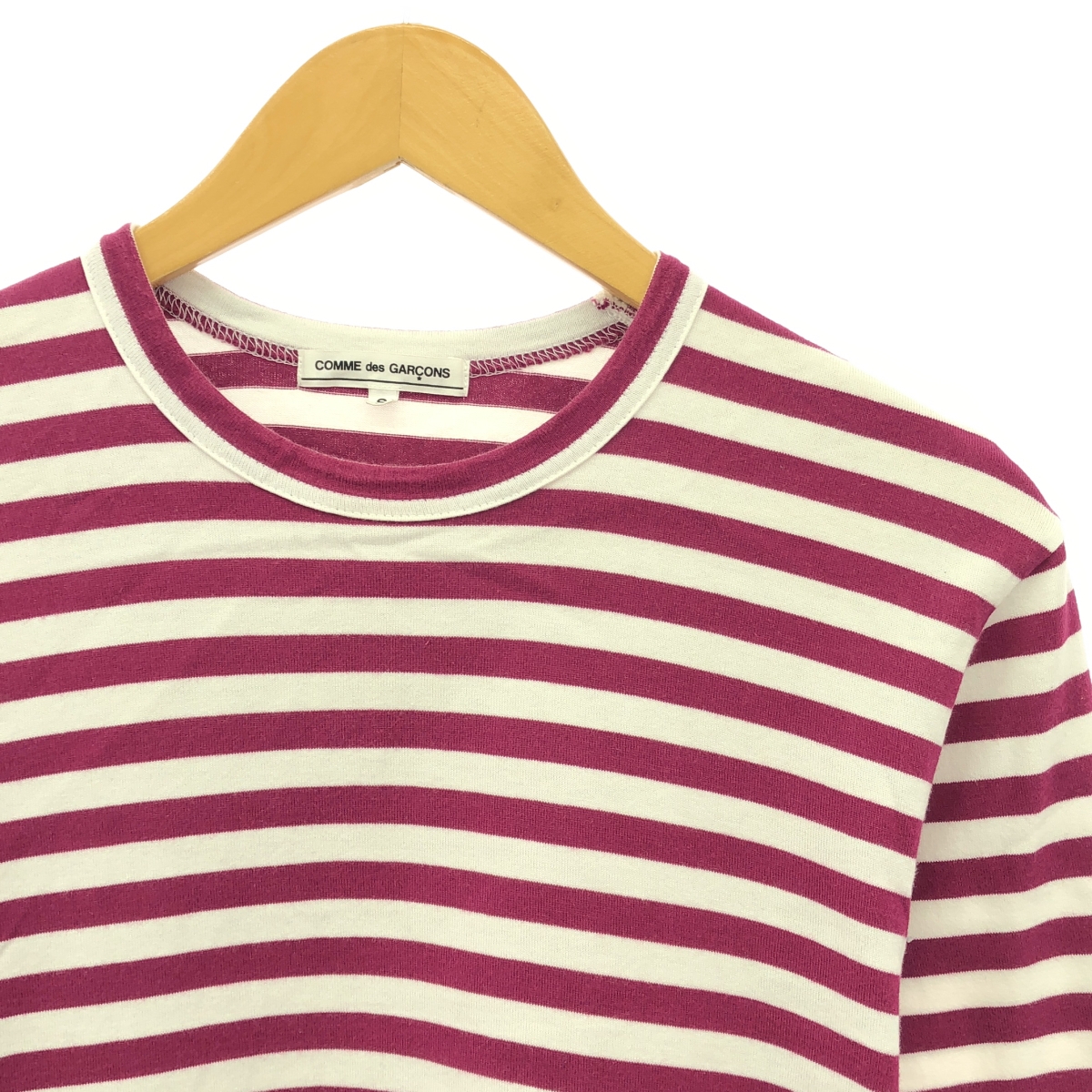 COMME des GARCONS / コムデギャルソン コットン ボーダー クルーネック カットソー