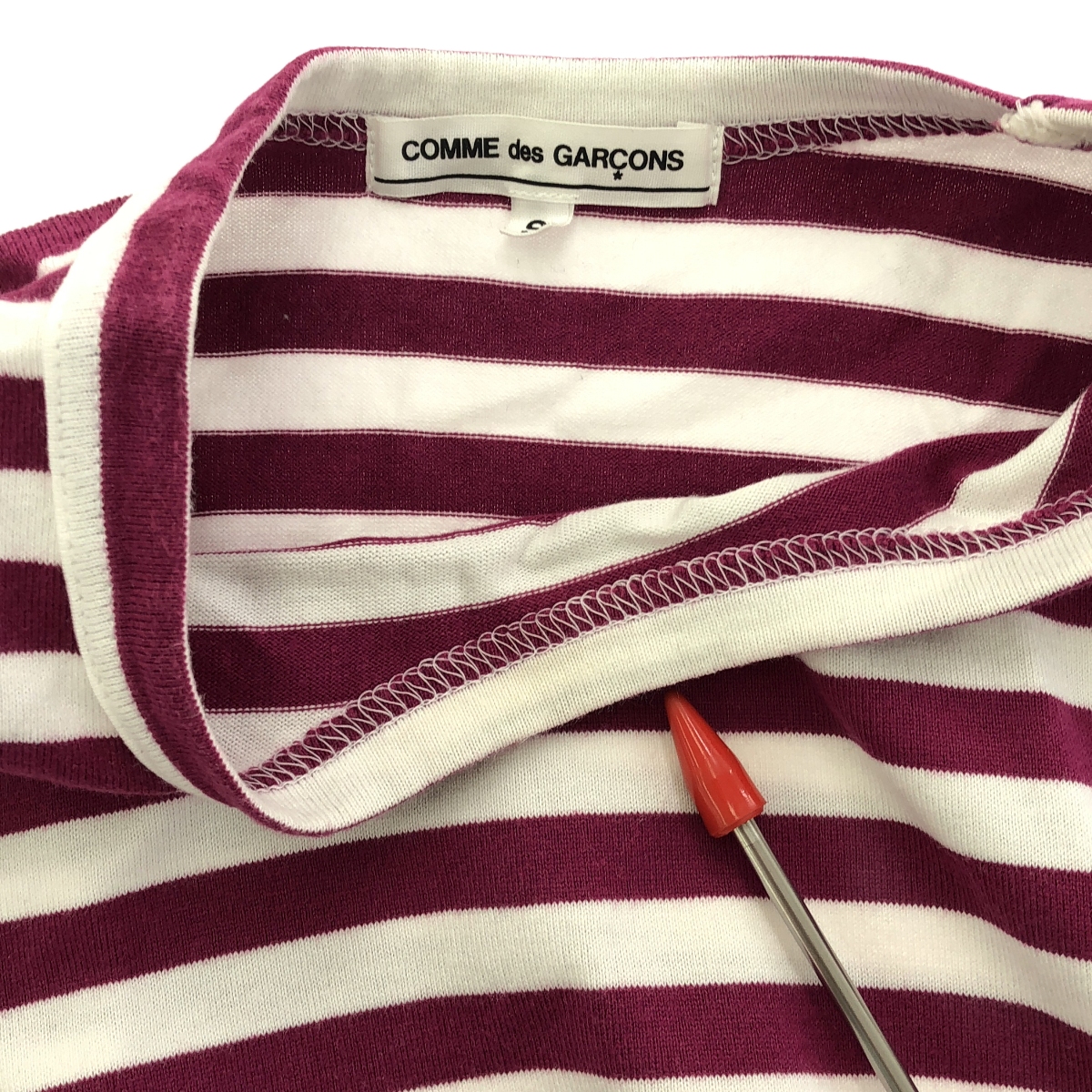 COMME des GARCONS / コムデギャルソン コットン ボーダー クルーネック カットソー