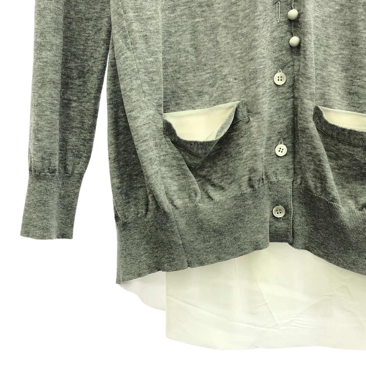 sacai / サカイ コットン バックプリーツ カーディガン