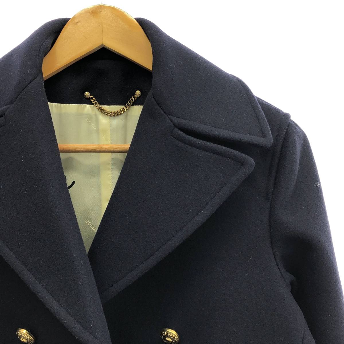 Deuxieme Classe / ドゥーズィエムクラス 【 GOLDEN GOOSE / ゴールデングース 】 金ボタン PEAコート / ロゴ総裏地