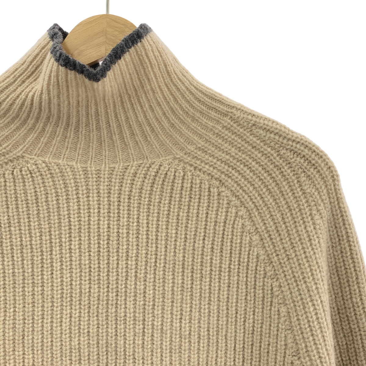 Spick and Span / スピックアンドスパン ミドルゲージ畦ラインビッグタートル ニット