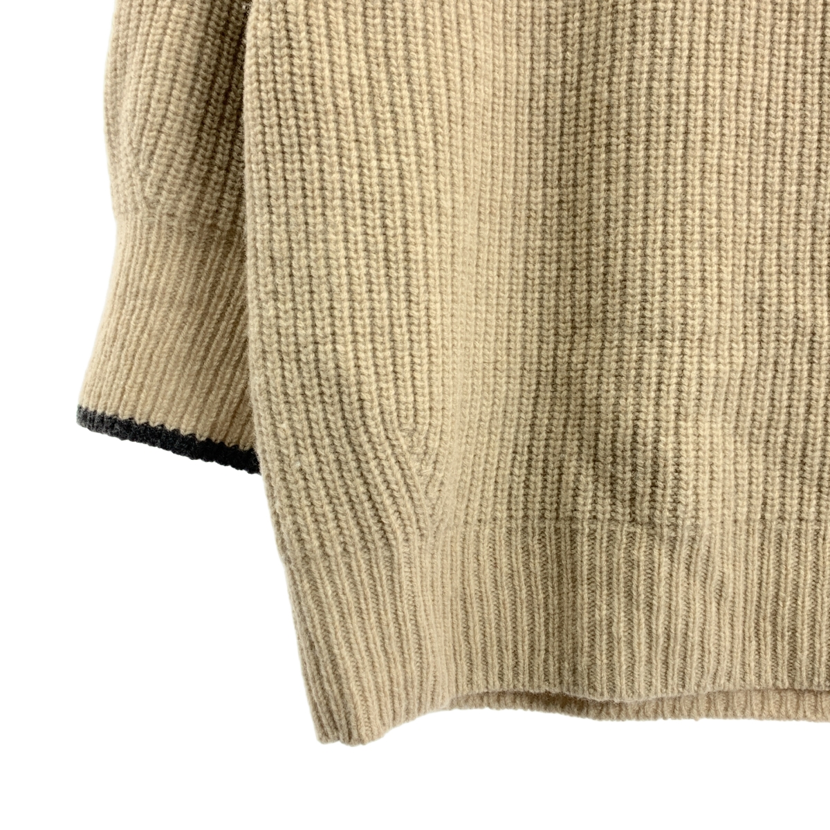 Spick and Span / スピックアンドスパン ミドルゲージ畦ラインビッグタートル ニット