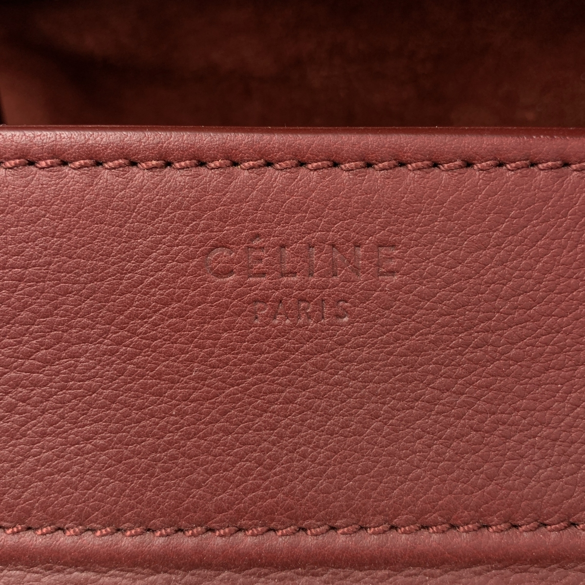 CELINE / セリーヌ スクエア ラゲージ ファントム レザー トートバッグ