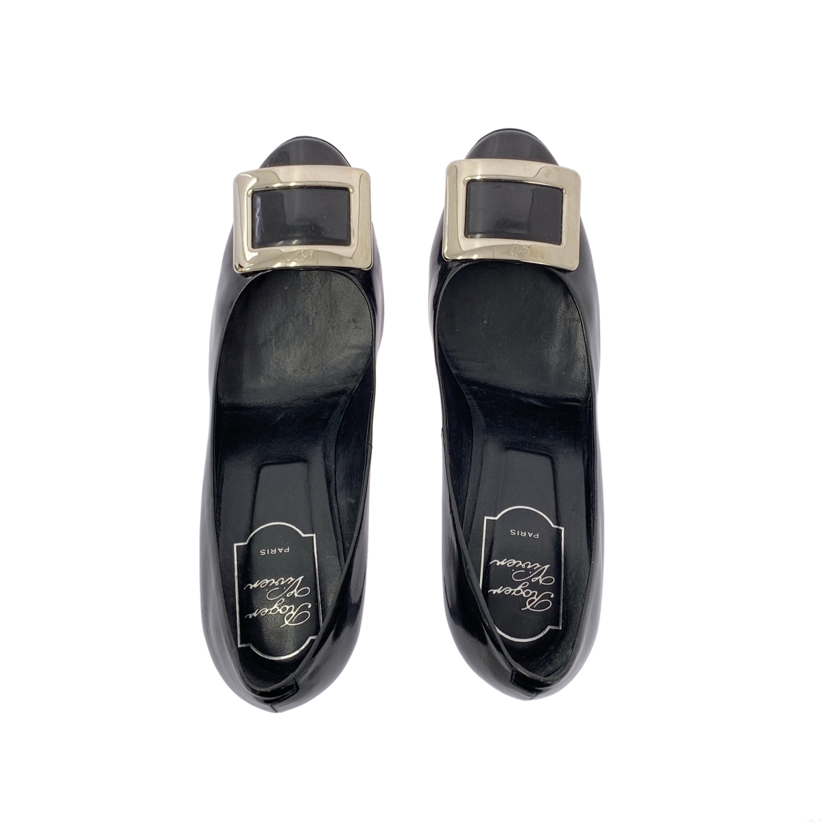 Roger Vivier / ロジェ・ヴィヴィエ パテントレザー ロゴ ヒール パンプス