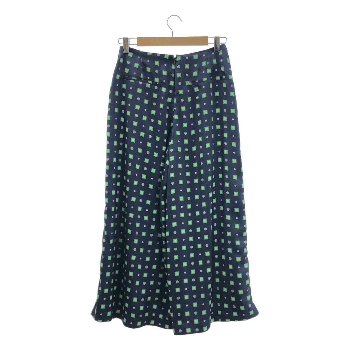 その他 小紋柄 サテン ワイドパンツ