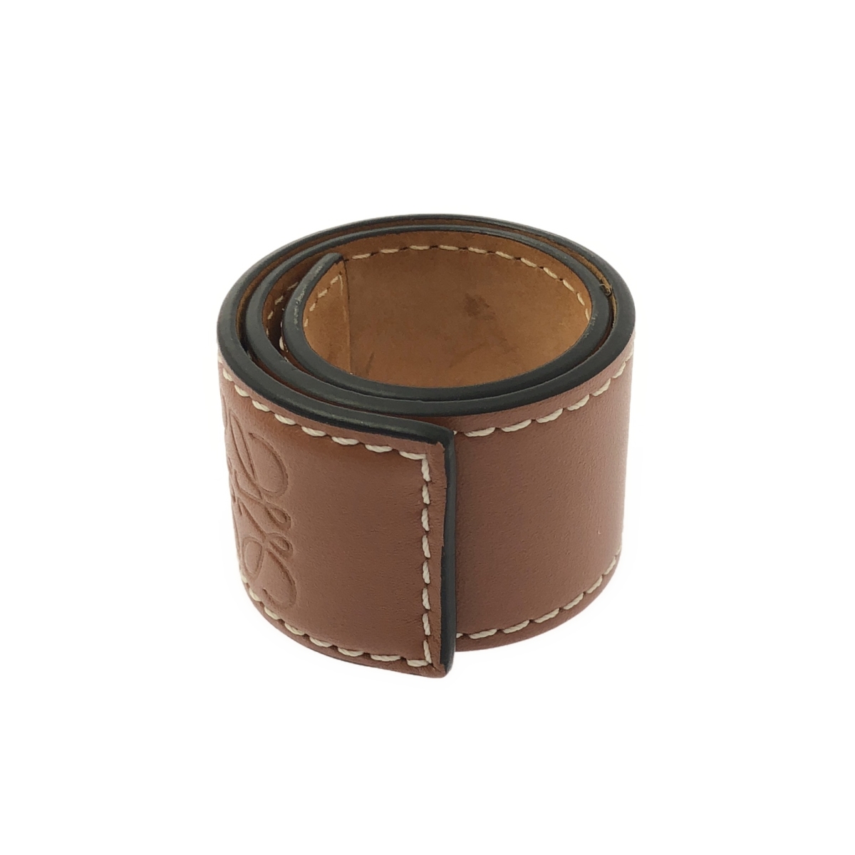 LOEWE / ロエベ レザー アナグラム ロゴ スラップ ブレスレット