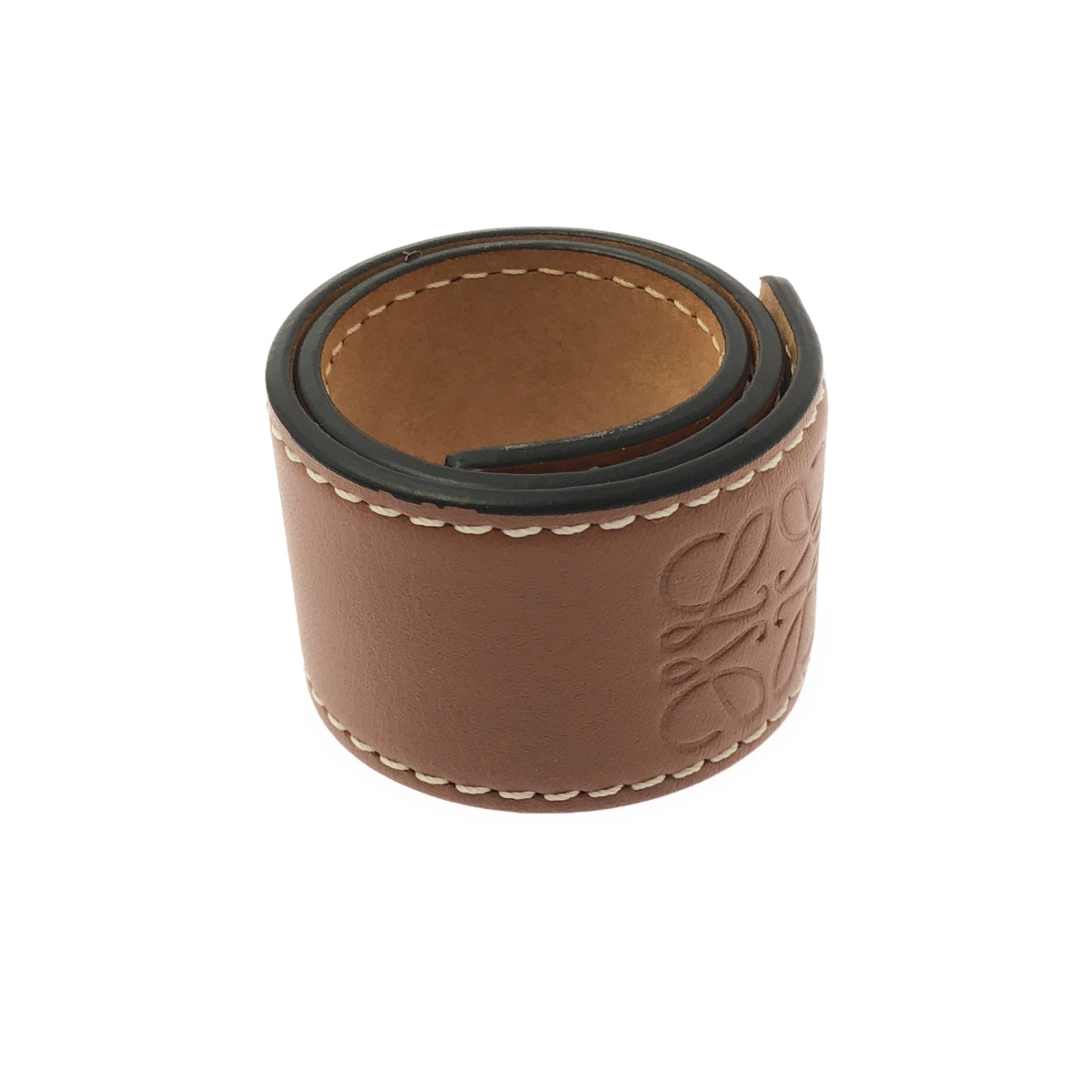 LOEWE / ロエベ レザー アナグラム ロゴ スラップ ブレスレット