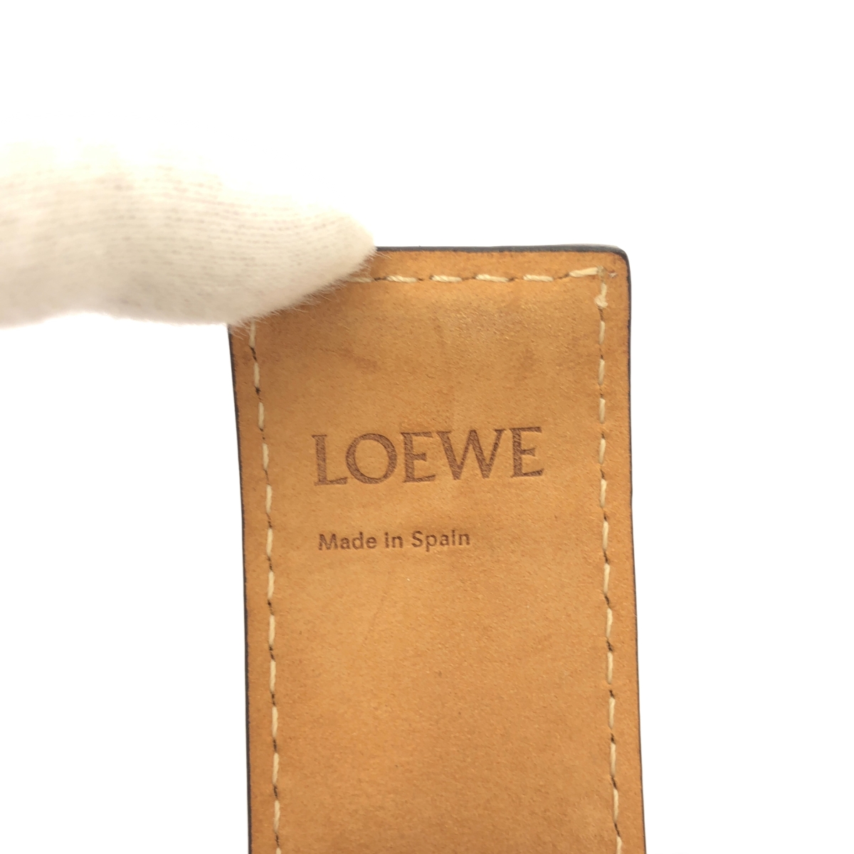 LOEWE / ロエベ レザー アナグラム ロゴ スラップ ブレスレット