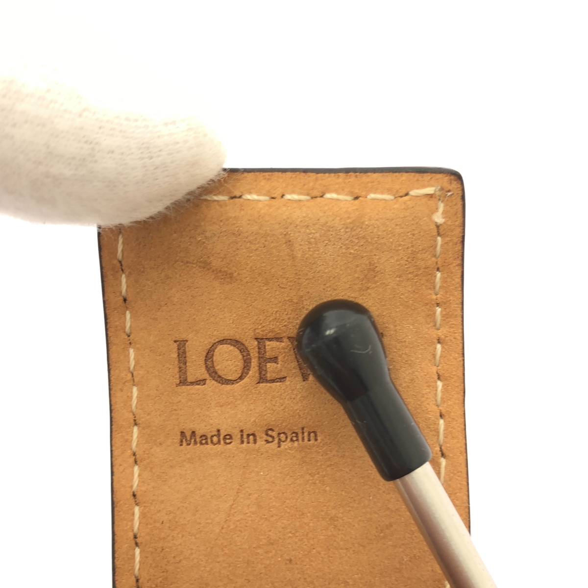 LOEWE / ロエベ レザー アナグラム ロゴ スラップ ブレスレット