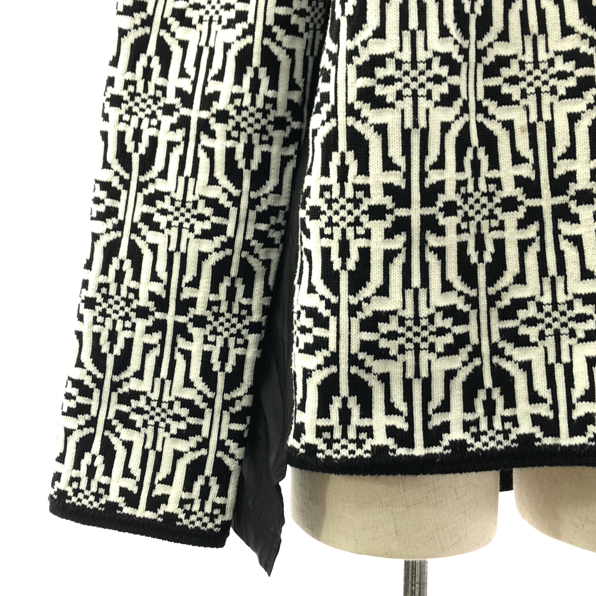 COMME des GARCONS / コムデギャルソン 異素材 切替 ジャガード クルーネック ニット セーター