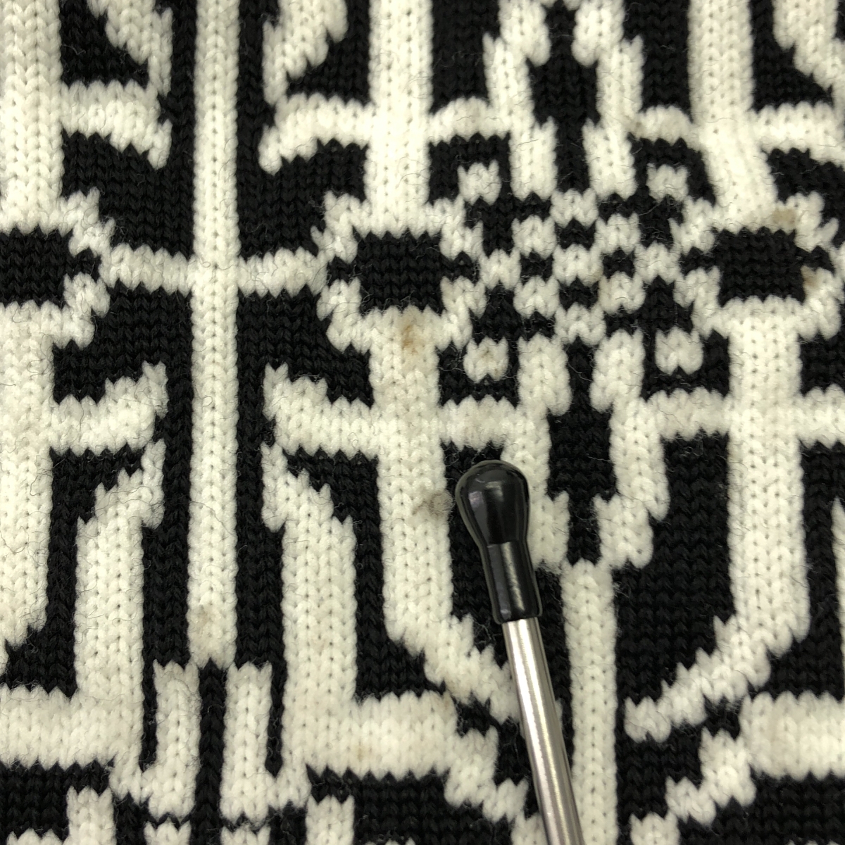 COMME des GARCONS / コムデギャルソン 異素材 切替 ジャガード クルーネック ニット セーター